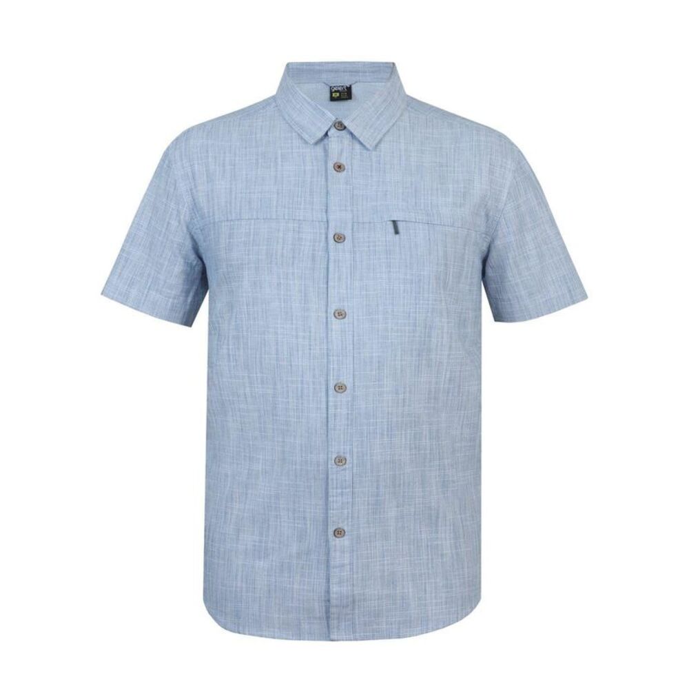 Gelert Mens Textured Zip Pocket Short-Sleeved Shirt / Blue